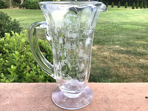 Fostoria chintz pitcher - fostoria,